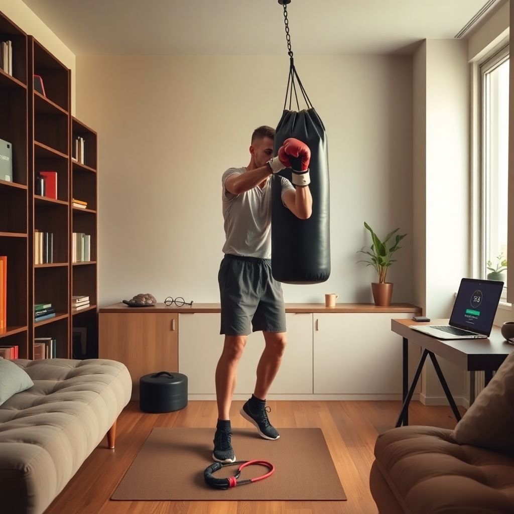 Домашний бокс без зала: снаряжение и программа тренировок на неделю